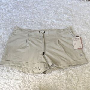 NWT Mondetta Tie Front Pull On Shorts In Oyster Mushroom Size XL